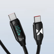 Заредете изображение във визуализатора на галерията – USB C - USB C Cable Wozinsky WUCCC1 with PD Display 100W 1m - Black
