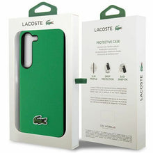 Заредете изображение във визуализатора на галерията – Original Pouch LACOSTE hardcase Iconic Petit Pique MagSafe LCHMS24MPVCN for Samsung Galaxy S24 Plus Green
