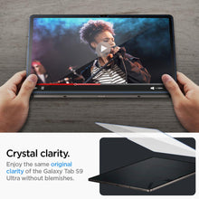 Заредете изображение във визуализатора на галерията – TEMPERED GLASS Spigen GLAS.TR "EZ FIT" GALAXY TAB S9 ULTRA 14.6 X910 / X916B CLEAR

