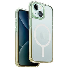 Заредете изображение във визуализатора на галерията – Uniq Combat Duo case iPhone 15 6.1" Magclick Charging green-yellow/sea ​​green-soft yellow

