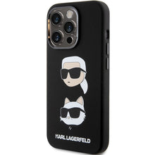 Заредете изображение във визуализатора на галерията – Original faceplate case KARL LAGERFELD KLHCP15LSDHKCNK for iPhone 15 Pro (Silicone KC / black)
