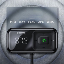 Заредете изображение във визуализатора на галерията – Wireless Bluetooth FM transmitter with charger Baseus S-16 (Overseas edition) - black
