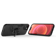 Заредете изображение във визуализатора на галерията – Ring Armor case for iPhone 14 Plus armored cover magnetic holder ring black
