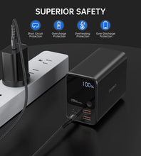 Заредете изображение във визуализатора на галерията – Choetech B635BK USB-A / USB-C Powerbank 22.5W 27000mAh - black
