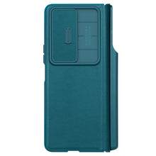 Заредете изображение във визуализатора на галерията – Nillkin Qin Leather Pro Case for Samsung Galaxy Z Fold 4 cover with camera cover and pen holder green
