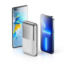 Заредете изображение във визуализатора на галерията – Baseus Baseus Pro 20000mAh 22.5W white powerbank with USB Type A - USB Type C 3A 0.3m cable (PPBD040302)
