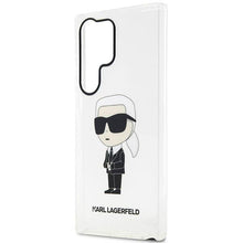 Заредете изображение във визуализатора на галерията – Karl Lagerfeld KLHCS23LHNIKTCT S23 Ultra S918 transparent hardcase Ikonik Karl Lagerfeld
