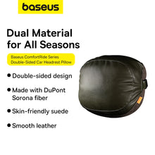 Заредете изображение във визуализатора на галерията – Baseus ComfortRide Series car headrest cushion with 2 materials - dark green
