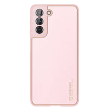 Заредете изображение във визуализатора на галерията – Dux Ducis Yolo elegant cover made of ecological leather for Samsung Galaxy S21 FE pink

