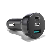 Заредете изображение във визуализатора на галерията – Joyroom car charger 70W with 3 ports: USB, 2 x USB C black (JR-CL26)
