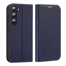 Заредете изображение във визуализатора на галерията – Dux Ducis Skin X2 case Samsung Galaxy S23 flip case wallet stand blue
