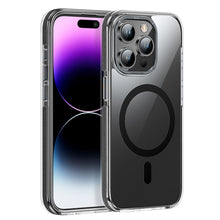 Заредете изображение във визуализатора на галерията – HOCO AS6 anti-fall case kompatybilny with MagSafe for IPHONE 15 transparent black

