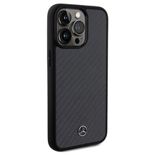 Заредете изображение във визуализатора на галерията – Original Case MERCEDES hardcase Carbon Fiber Dynamic MEHCP15XRCABK for Iphone 15 Pro Max Black
