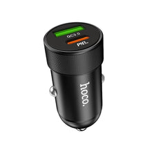 Заредете изображение във визуализатора на галерията – HOCO car charger Type C Power Delivery PD20W  + USB QC3.0 Z32B black
