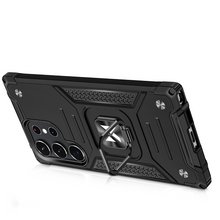 Заредете изображение във визуализатора на галерията – Wozinsky Ring Armor case for Samsung Galaxy S23 Ultra armored cover magnetic holder ring black
