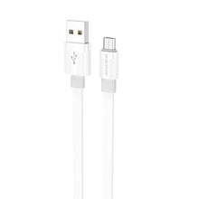 Заредете изображение във визуализатора на галерията – Borofone Cable BX89 Union - USB to Micro USB - 2,4A 1 metre white-grey
