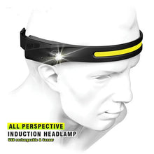 Заредете изображение във визуализатора на галерията – LED headlamp with IPX4 motion sensor USB-C 1200 mAh - black
