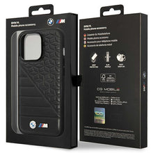 Заредете изображение във визуализатора на галерията – Case BMW BMHCP14L22PMGK iPhone 14 Pro 6.1" black/black Bi Pattern
