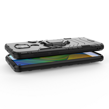 Заредете изображение във визуализатора на галерията – Ring Armor Case Kickstand Tough Rugged Cover for Xiaomi Redmi 10X 4G / Xiaomi Redmi Note 9 black
