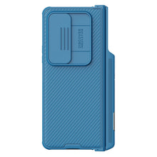 Заредете изображение във визуализатора на галерията – Nillkin CamShield Pro Case (suit) for Samsung Galaxy Z Fold 4 cover with camera cover stand blue
