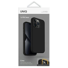 Заредете изображение във визуализатора на галерията – Uniq case Lino iPhone 14 Pro Max 6.7" black/midnight black
