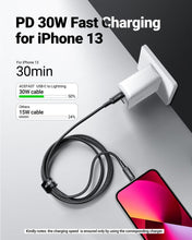 Заредете изображение във визуализатора на галерията – Acefast cable type c to lightning 8-pin mfi 3a pd30w c4-01 1,2m black
