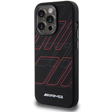 Заредете изображение във визуализатора на галерията – AMG Silicone Large Rhombuses Pattern MagSafe case for iPhone 15 Pro Max - black
