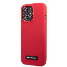 Заредете изображение във визуализатора на галерията – Karl Lagerfeld KLHCP13LSLMP1R iPhone 13 Pro / 13 6.1" hardcase red/red Silicone Plaque
