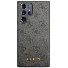 Заредете изображение във визуализатора на галерията – Guess GUHCS23LG4GFGR S23 Ultra S918 grey/grey hardcase 4G Metal Gold Logo
