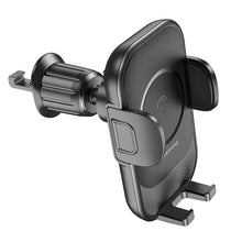 Заредете изображение във визуализатора на галерията – Borofone Car holder BH204 Blue Charm with induction charging to air vent black
