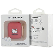 Заредете изображение във визуализатора на галерията – Hello Kitty Silicone 3D Kitty Head case for AirPods 1/2 - fuchsia
