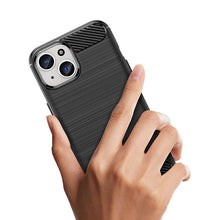 Заредете изображение във визуализатора на галерията – Carbon pattern flexible case for iPhone 15 Carbon Case - black
