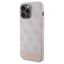 Заредете изображение във визуализатора на галерията – Original Case GUESS hard case 4G Stripe Collection GUHCP14XG4GLPI for Iphone 14 Pro Max pink

