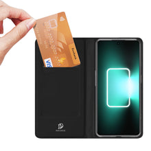 Заредете изображение във визуализатора на галерията – Dux Ducis Skin Pro Case For Realme GT Neo 5 / Realme GT3 Flip Cover Card Wallet Stand Black
