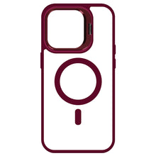 Заредете изображение във визуализатора на галерията – Tel Protect Kickstand Magsafe Case for Iphone 15 Pro burgundy
