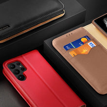 Заредете изображение във визуализатора на галерията – DUX DUCIS Hivo - Leather Wallet Case for Samsung Galaxy S24 Ultra black
