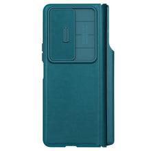 Заредете изображение във визуализатора на галерията – Nillkin Qin Leather Pro Case for Samsung Galaxy Z Fold 4 cover with camera cover and pen holder green
