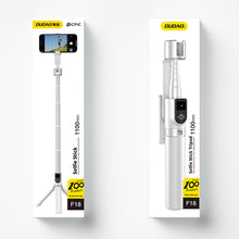 Заредете изображение във визуализатора на галерията – Selfie stick / telescopic pole with tripod Dudao F18W - white
