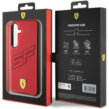 Заредете изображение във визуализатора на галерията – Original FERRARI hardcase Big SF Perforated FEHCS24SPINR for Samsung Galaxy  S24 Red
