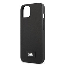 Заредете изображение във визуализатора на галерията – Karl Lagerfeld KLHCP13SSFMP2K iPhone 13 mini 5.4" hardcase black/black Saffiano Plaque
