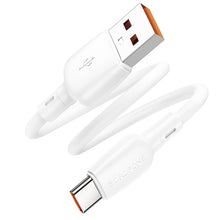 Заредете изображение във визуализатора на галерията – Borofone Cable BX93 Super Power - USB to Type C - 100W 6A 0,25 metres white
