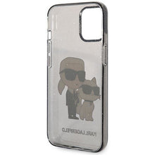 Заредете изображение във визуализатора на галерията – Karl Lagerfeld KLHCP12MHNKCTGK iPhone 12 /12 Pro 6.1" black/black hardcase Gliter Karl&amp;Choupette
