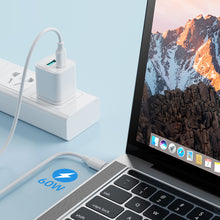 Заредете изображение във визуализатора на галерията – Joyroom cable USB-C - USB-C 480Mb / s 60W 1m white (S-CC060A9)

