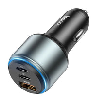 Заредете изображение във визуализатора на галерията – HOCO car charger USB QC + 2x Type C PD 95W Galloper NZ9 black
