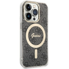 Заредете изображение във визуализатора на галерията – Original Case GUESS hardcase 4G MagSafe GUHMP14LH4STK for Iphone 14 Pro black
