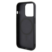 Заредете изображение във визуализатора на галерията – Original faceplate case GUESS GUHMP15LHGCFSEK for iPhone 15 PRO (Magsafe GCUBE Stripes / black)
