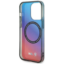 Заредете изображение във визуализатора на галерията – BMW M Gradient MagSafe case for iPhone 15 Pro Max - red and blue
