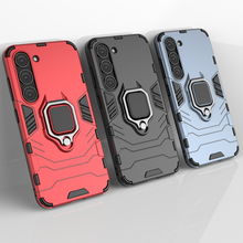 Заредете изображение във визуализатора на галерията – Ring Armor case for Samsung Galaxy S23 armored cover magnetic holder ring black
