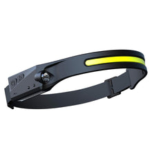 Заредете изображение във визуализатора на галерията – LED headlamp with IPX4 motion sensor USB-C 1200 mAh - black
