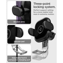 Заредете изображение във визуализатора на галерията – Spigen UTS12W ONETAP UNIVERSAL VENT CAR MOUNT WIRELESS CHARGER BLACK
